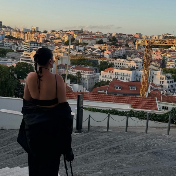 ZARA STRETCH LINEN BLEND STRAPPY CROP TOP - Picture 5 of 6